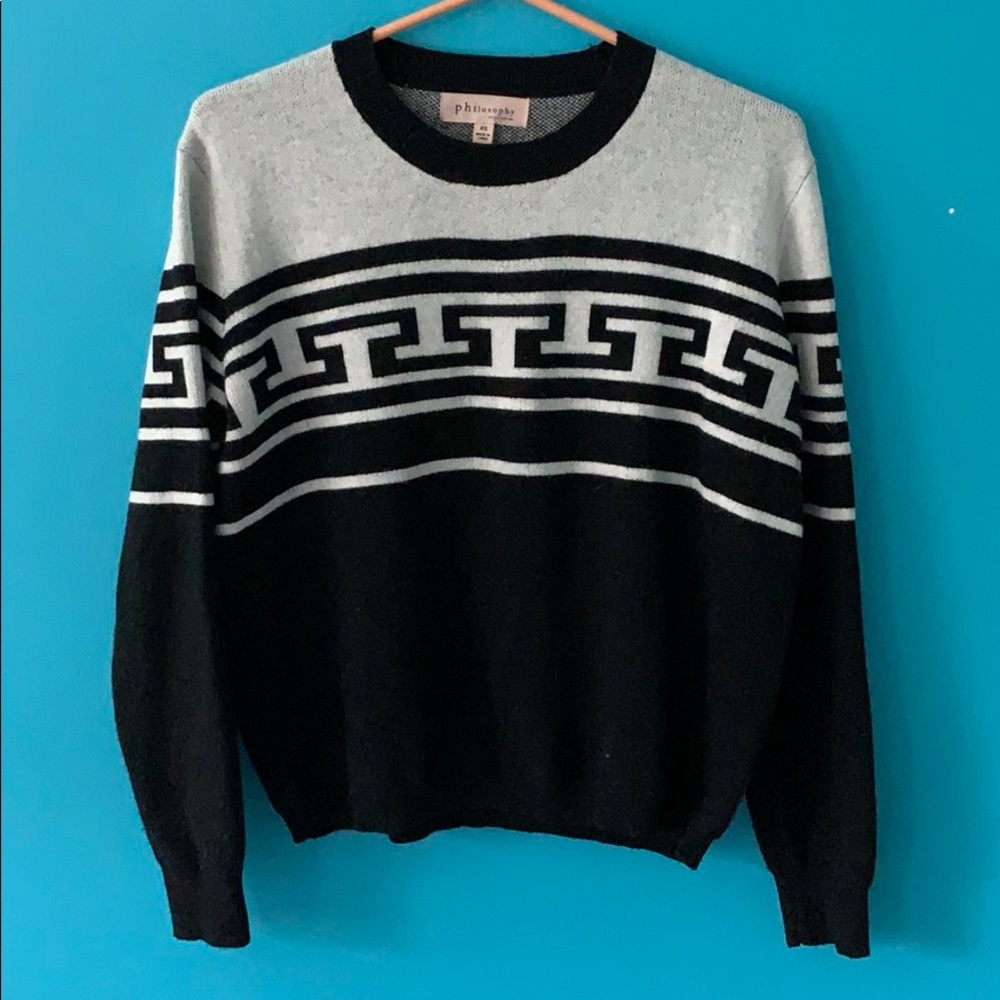 Philosophy bold print sweater